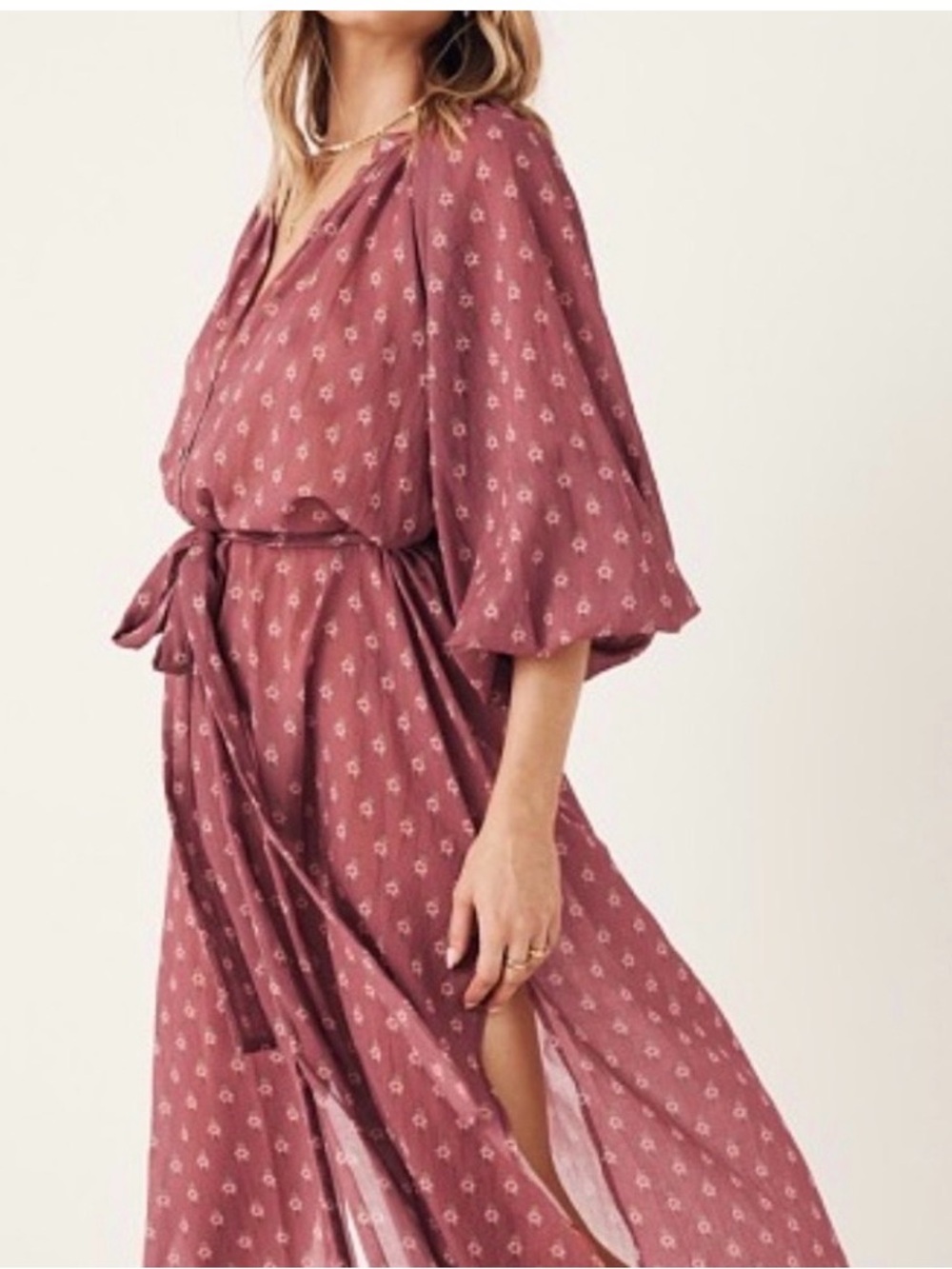Spell Utopia Gown in Berry Floral
